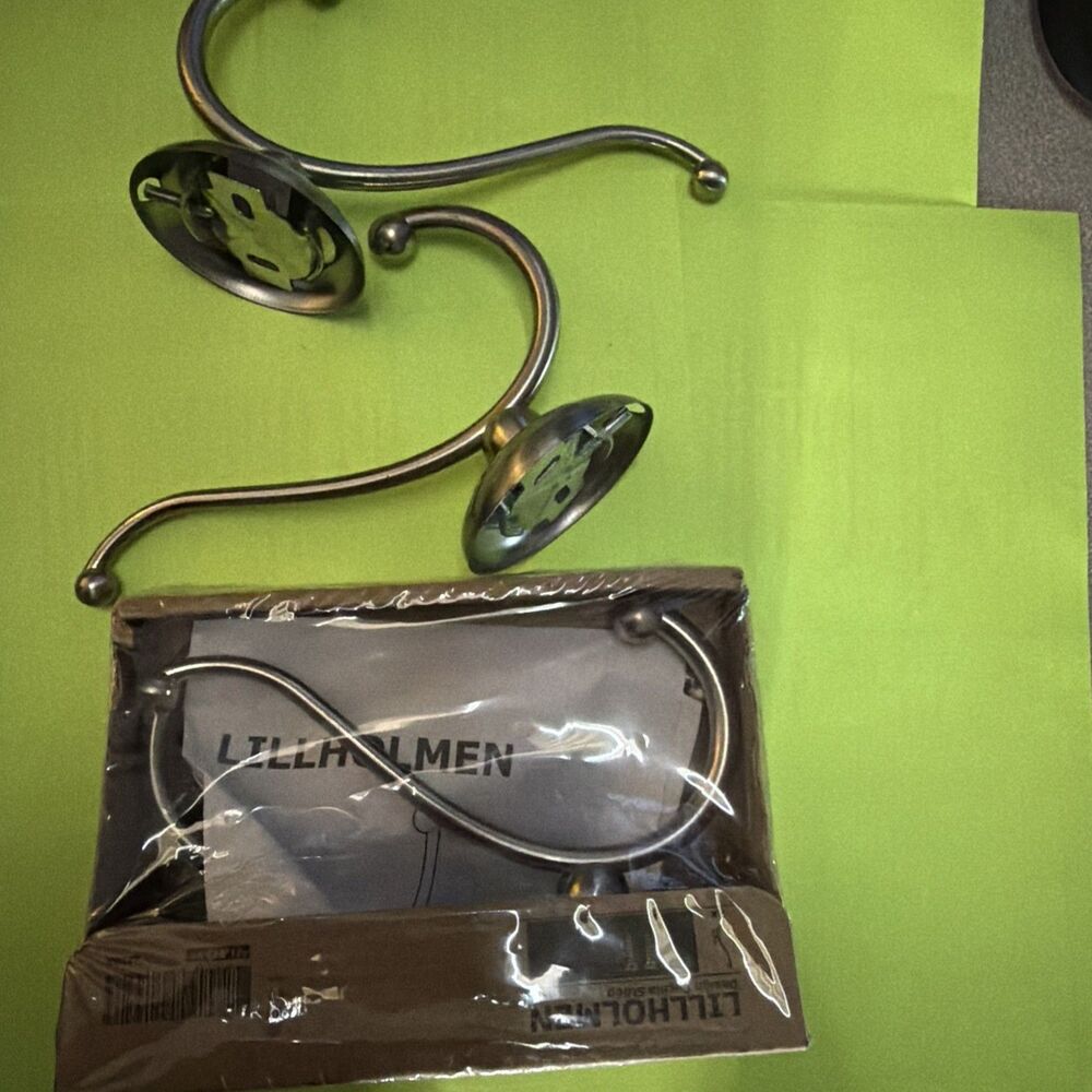 Silver Coat Hooks Ikea Lillholmen Design Stoop Hooks Towels Bathroom 2 sealed +2